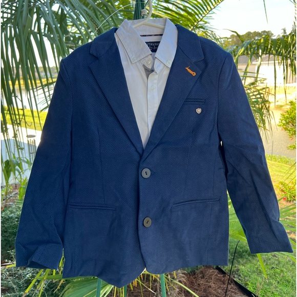 BOYS DESIGNER NUKUTAVAKE BLAZER & SHIRT size 8 - Picture 1 of 9